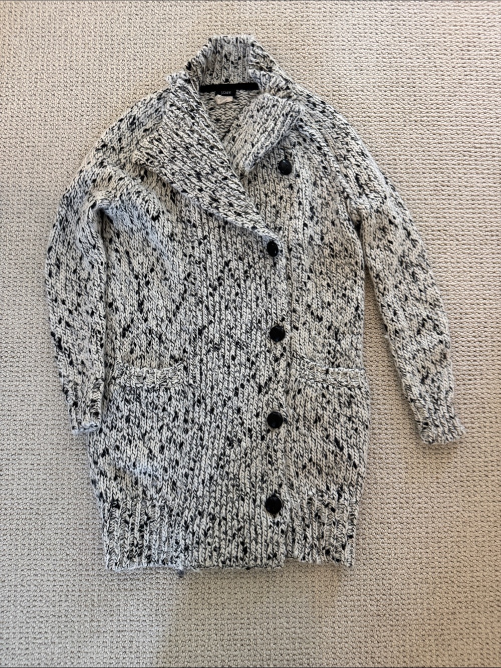 VINTAGE J. CREW MARLED SWEATER COAT CARDIGAN